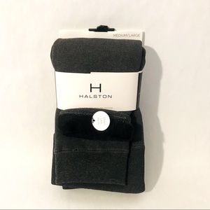 H BY HALSTON FAUX FUR LINED LEGGINGS